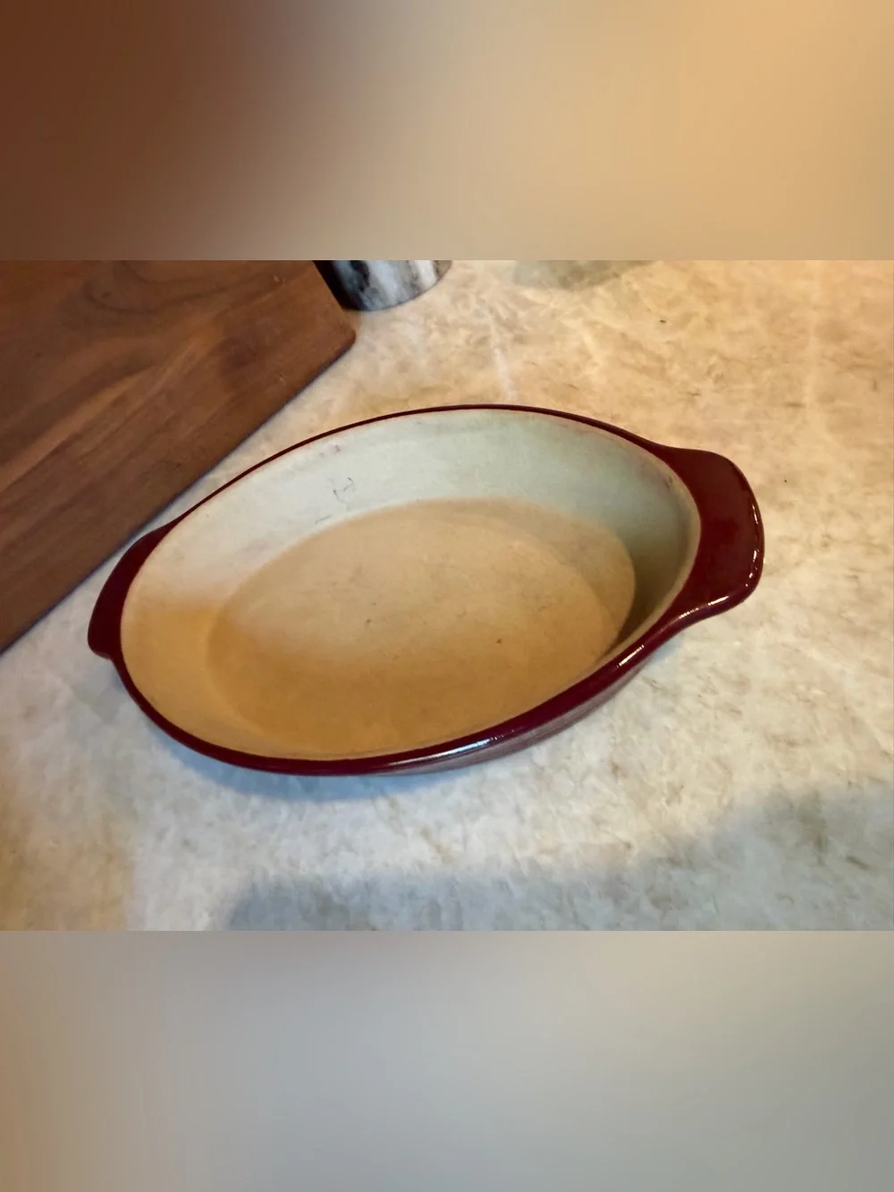 Pampered Chef small oval baker cranberry glaze RETIRED